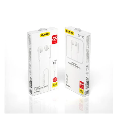 WIRED EARPHONES X3B-W TYPE-C 1.2M-DUDAO