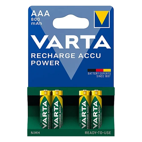 BATTERY RECH POWER LR03 X4 800 MAH