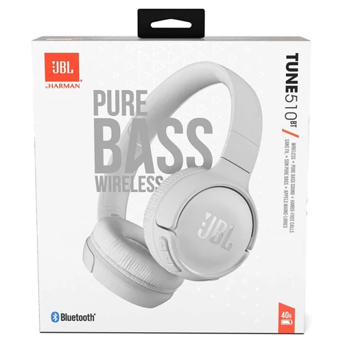 JBL TUNE 510BT WHITE HEADPHONES