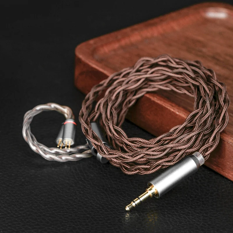 【KBEAR YUAN】 25AWG OCC Silver-Plated Cable – Cross-Braid for Balanced, Smooth & Pure IEM Sound (MMCX/2Pin/QDC, 3.5mm/4.4mm)