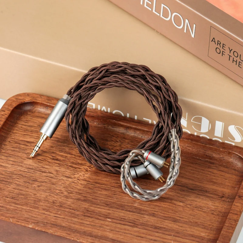 【KBEAR YUAN】 25AWG OCC Silver-Plated Cable – Cross-Braid for Balanced, Smooth & Pure IEM Sound (MMCX/2Pin/QDC, 3.5mm/4.4mm)