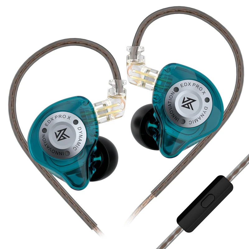 【KZ EDX PRO X 】Single Dynamic In-Ear Monitor – Super-Linear DD, 20Hz-40kHz, 0.75mm 2-Pin, Professional OFC Cable, HD Mic, Ergonomic Design