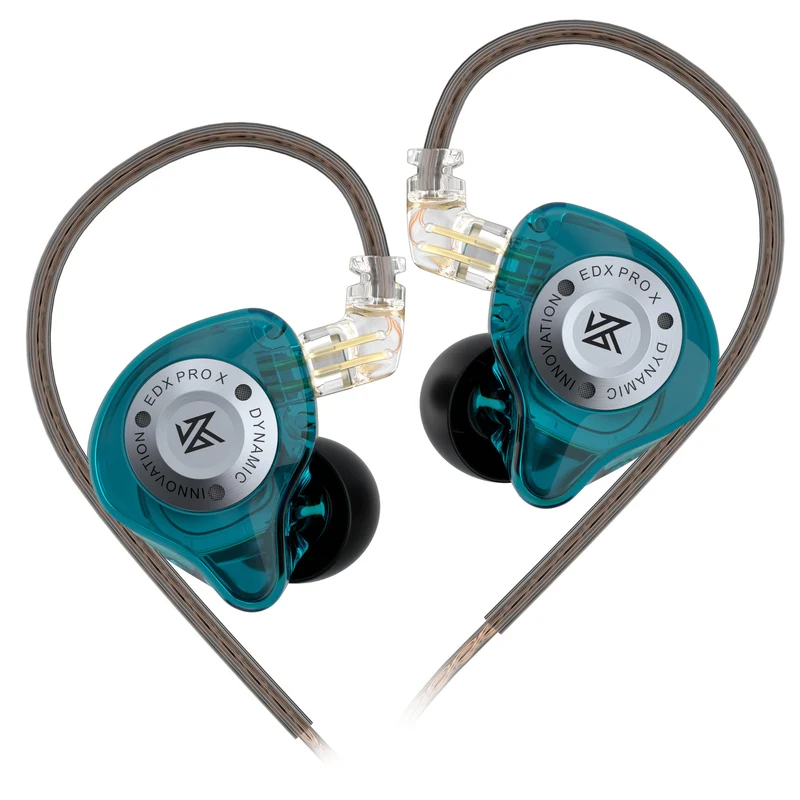 【KZ EDX PRO X 】Single Dynamic In-Ear Monitor – Super-Linear DD, 20Hz-40kHz, 0.75mm 2-Pin, Professional OFC Cable, HD Mic, Ergonomic Design