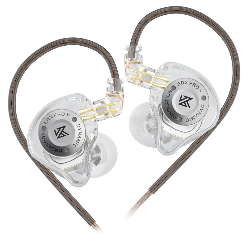 【KZ EDX PRO X 】Single Dynamic In-Ear Monitor – Super-Linear DD, 20Hz-40kHz, 0.75mm 2-Pin, Professional OFC Cable, HD Mic, Ergonomic Design