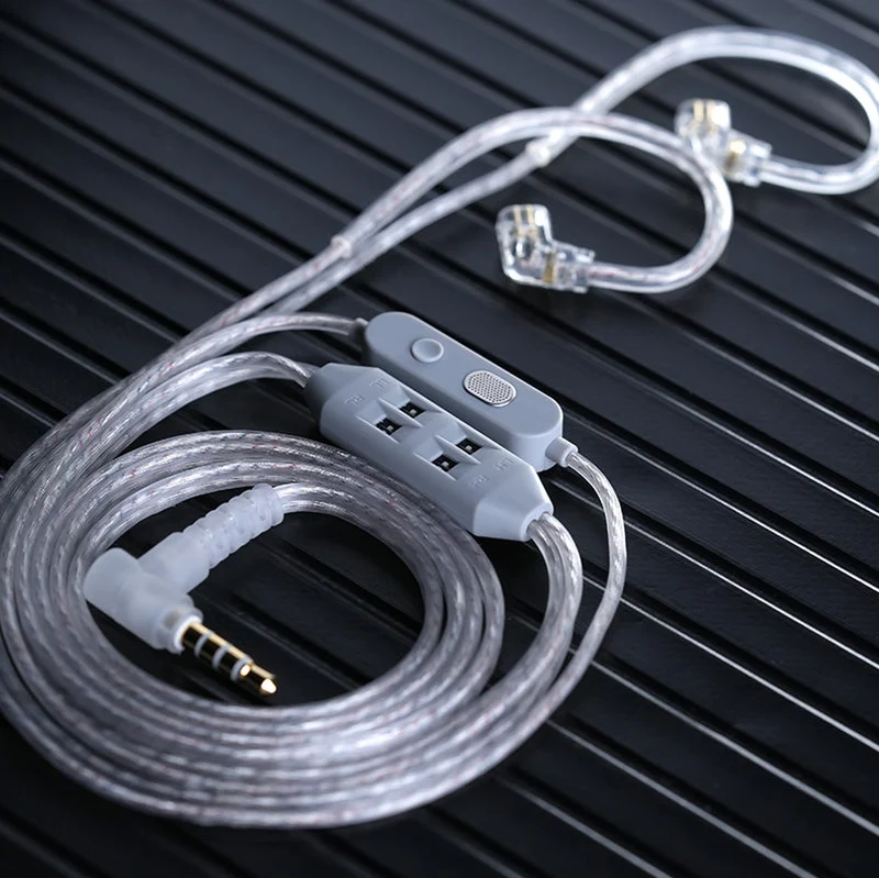 【KZ T8 Tunable Silver-Plated Upgrade Cable——Clearance 】 – Dual Microphone (Omnidirectional + Beamforming), 26dB High-Sensitivity Condenser Mic,