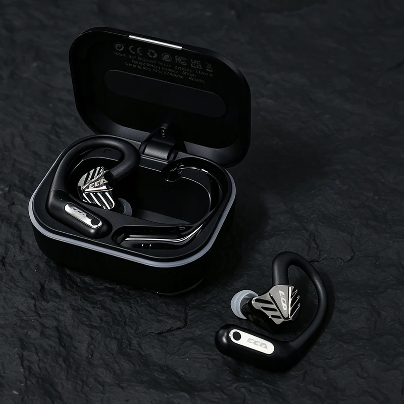 【CCA MX1 Wireless】 Upgrade Module – Bluetooth 6.0, 80+ Hours Battery Life, 42ms Low Latency, 10m+ Range, 800mAh Charging Case, Ergonomic Fit, Physical Button Control, RGB Light Ring