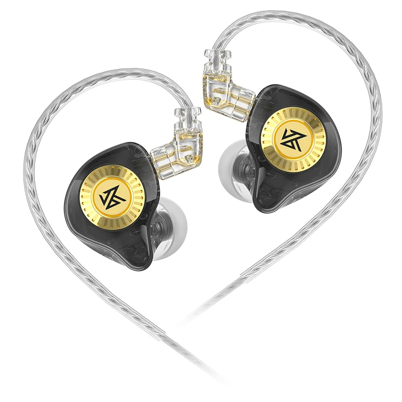 【KZ EDX Ultra——Clearance】Professional HiFi Dynamic In-Ear Monitor – 10mm Dual Magnetic DD, Resin & Metal Inlay Cavity, 0.75mm 2-Pin, 3.5mm Gold-Plated, HD Mic,