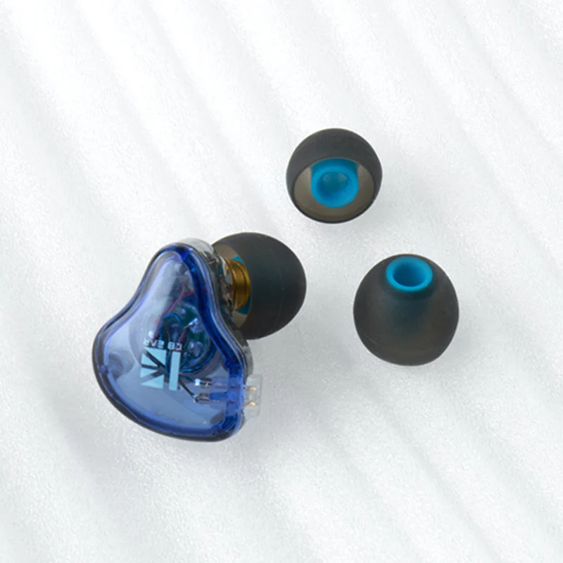 【KBEAR 4533 Blue bullet-style Silicone ear tips】 Sound-Isolating Eartips – 4.00mm Inner Diameter, Compatible with 4.00mm-5.50mm Nozzle Diameter, S/M/L Sizes