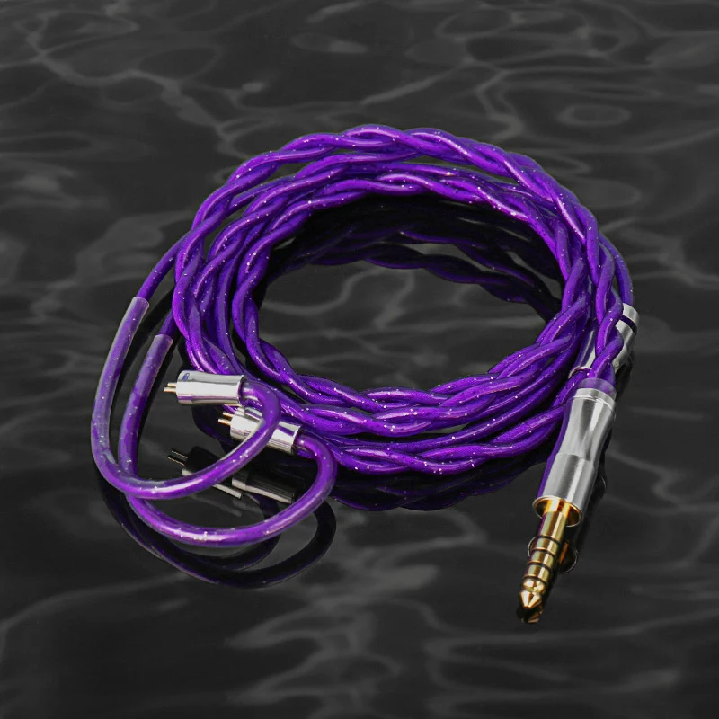 【KBEAR ZiXiao】 201-Core Hybrid Braided Structure HiFi Upgrade Cable – 84-Core Copper Alloy + 105-Core Silver-Plated Copper + 12-Core Silver-Plated Shielding