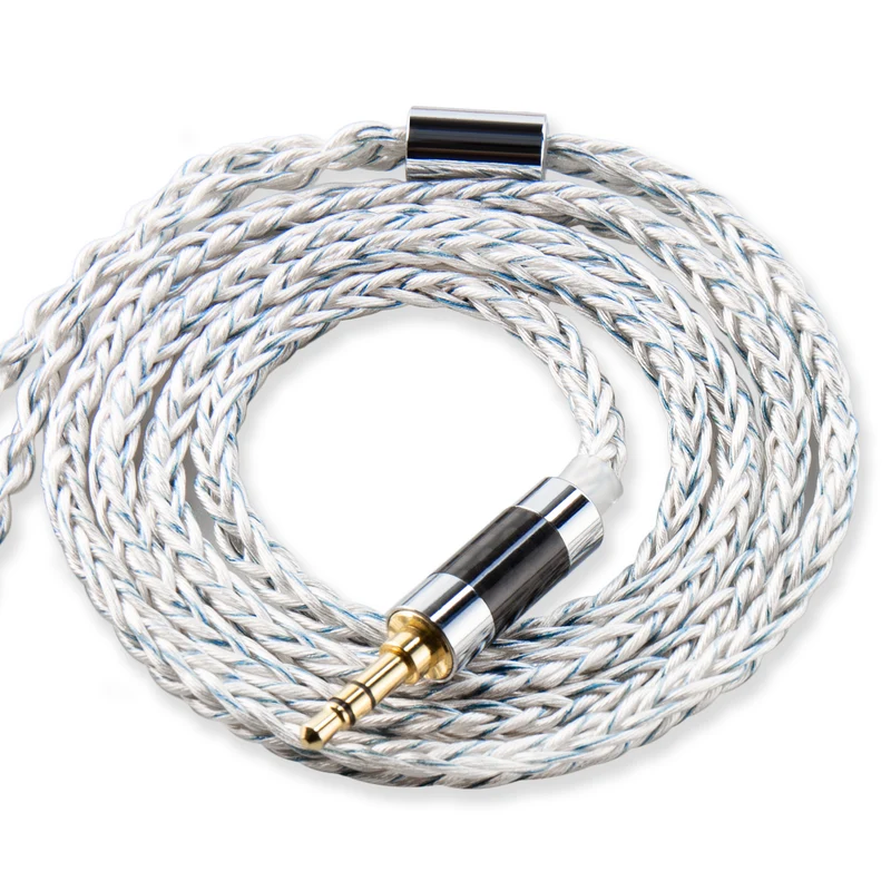 【KBEAR ST9——Clearance】8-Core 4N OFC Silver-Plated Upgraded IEM Cable – 20AWG, 784 Strands