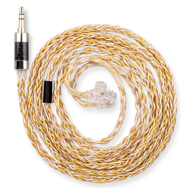 【KBEAR ST8——Clearance】4N Gold-plated & Silver-plated &OFC Hybrid Braided Cable