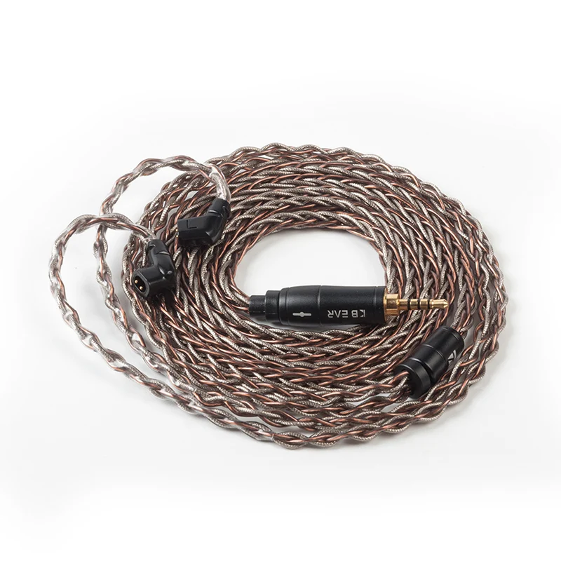 【KBEAR Rhythm——Clearance】 8-Core Hybrid Copper-Silver Upgraded IEM Cable,Stainless Steel Hardware