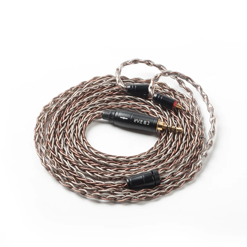 【KBEAR Rhythm——Clearance】 8-Core Hybrid Copper-Silver Upgraded IEM Cable,Stainless Steel Hardware