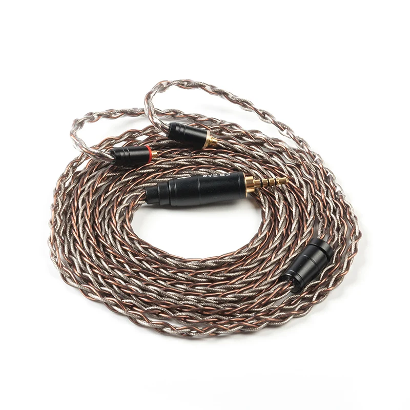 【KBEAR Rhythm——Clearance】 8-Core Hybrid Copper-Silver Upgraded IEM Cable,Stainless Steel Hardware