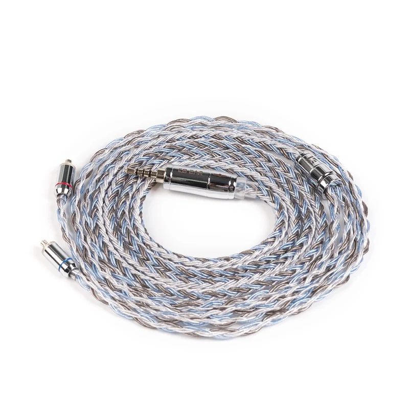【KBEAR Thorough——Clearance】 16-Core Silver-Plated Upgraded IEM Cable– Flagship Acoustic Technology, Transparent Sound, Enhanced Bass Control