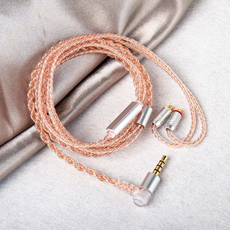 【KBEAR Reality】4 Strands 4N High-purity OFC Upgraded Cables 1.2m Long 3.5mm TFZ QDC MMCX 2PIN with mic, no mic