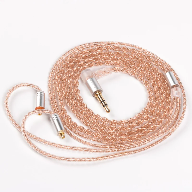 【KBEAR Reality】4 Strands 4N High-purity OFC Upgraded Cables 1.2m Long 3.5mm TFZ QDC MMCX 2PIN with mic, no mic