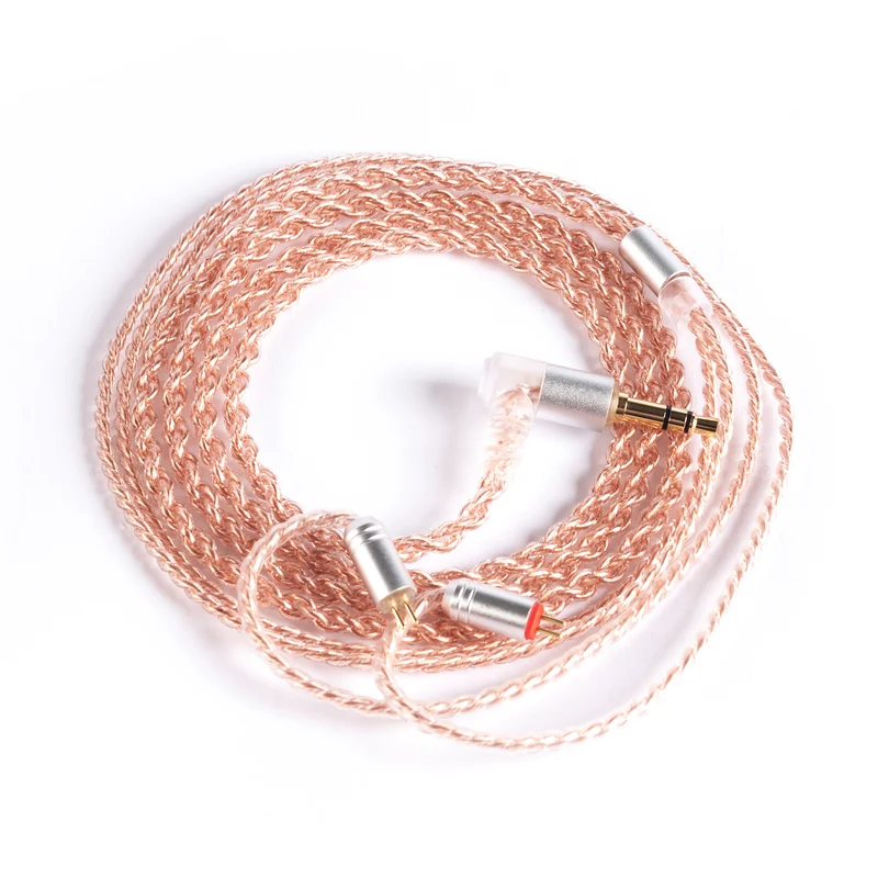 【KBEAR Reality】4 Strands 4N High-purity OFC Upgraded Cables 1.2m Long 3.5mm TFZ QDC MMCX 2PIN with mic, no mic