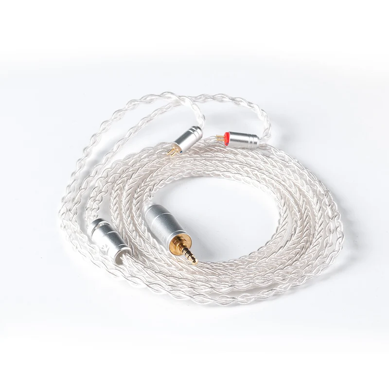 【KBEAR 4833】8 Strands OFC Silver-plated Cables, Upgraded Cables for HIFI IEM Headphones