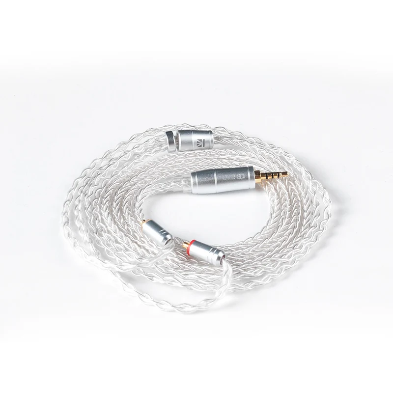 【KBEAR 4833】8 Strands OFC Silver-plated Cables, Upgraded Cables for HIFI IEM Headphones