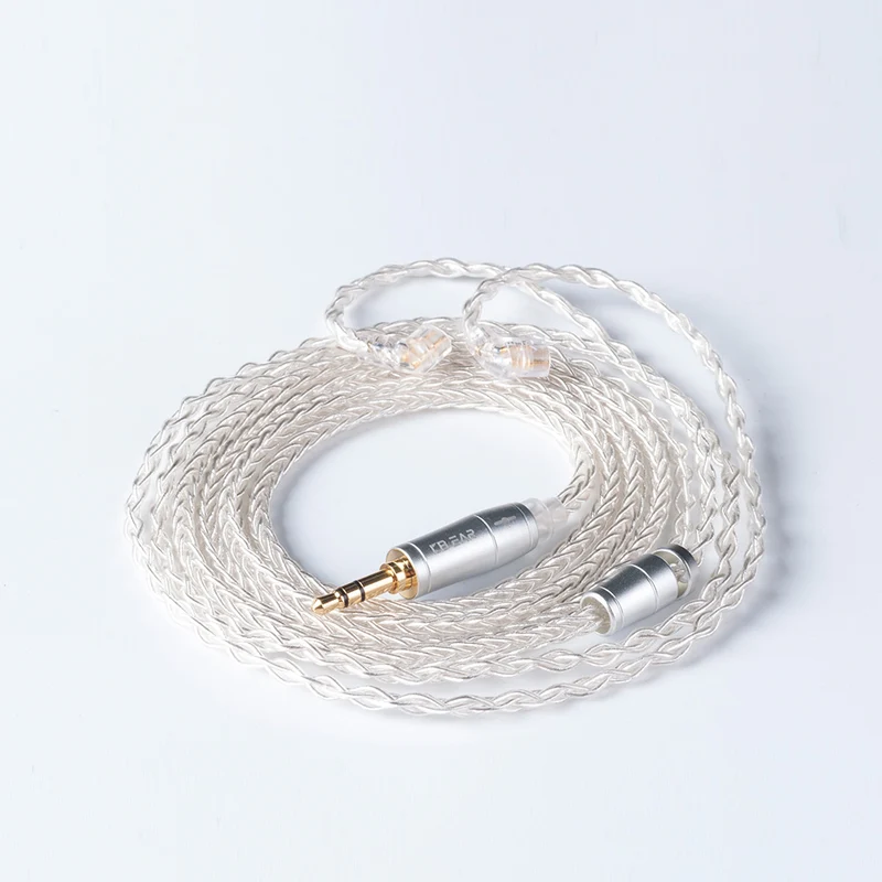 【KBEAR 4833】8 Strands OFC Silver-plated Cables, Upgraded Cables for HIFI IEM Headphones
