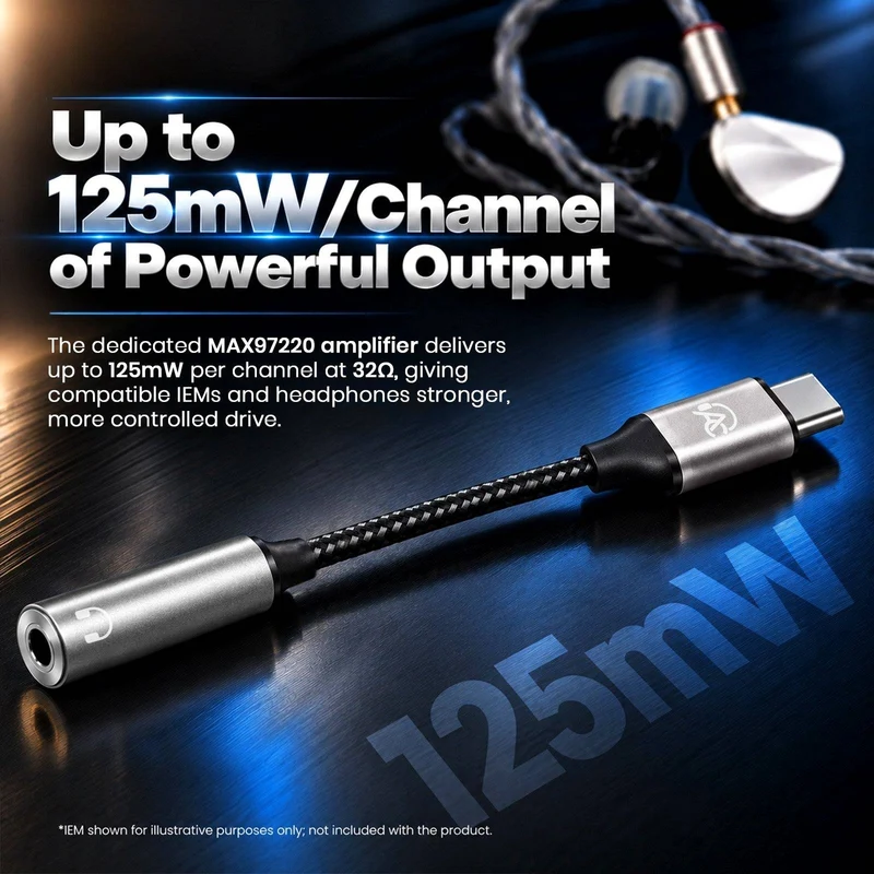 AUDIOCULAR Note-S KT0231H+MAX97220 Type-C to 3.5mm Portable DAC & Amp