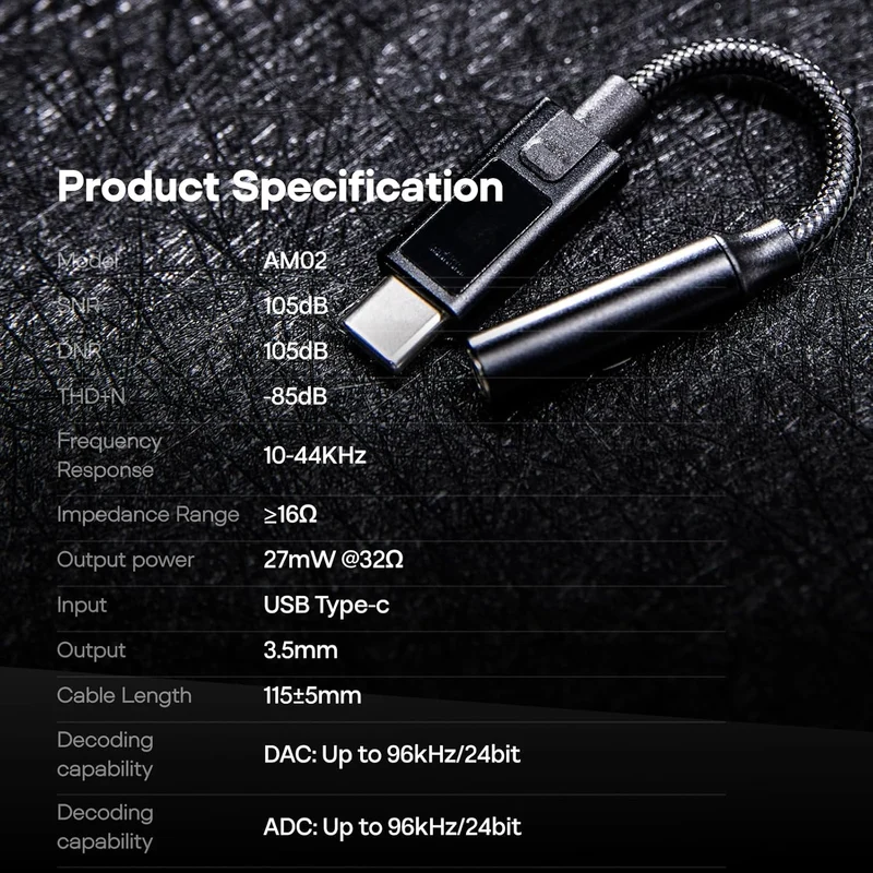 KZ AM02 Portable DAC & AMP With EQ Tuning Switches
