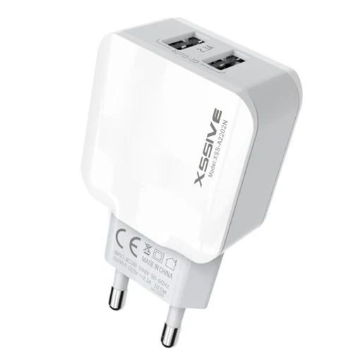 XSSIVE 12W / 2.4A DOUBLE USB QUICK CHARGER + TYPE-C CABLE