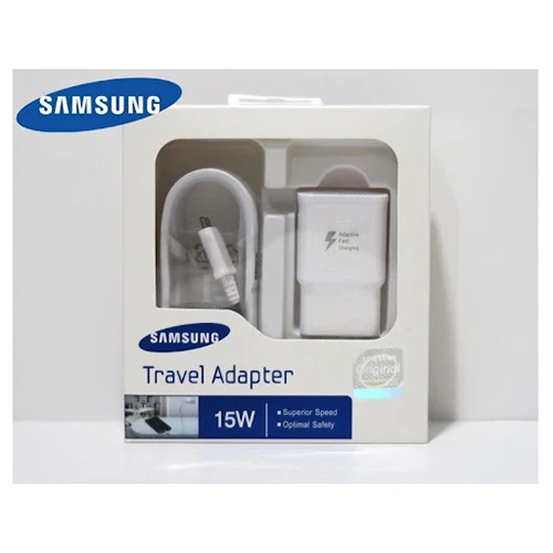 SAMSUNG FAST CHARGE TRAVEL ADAPTER 15W USB-C WHITE CHARGER + CABLE