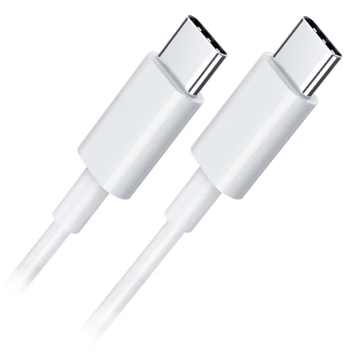 20W USB-C PORT MAINS CHARGER PACK + WHITE USB-C TO USB-C CABLE