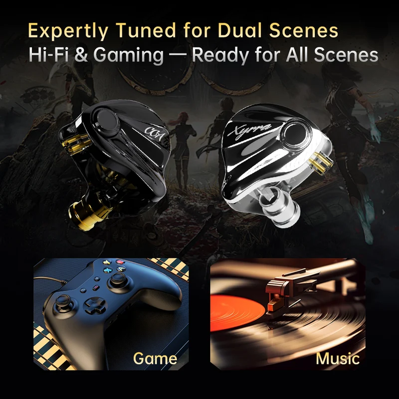 【CCA Xyrra】1DD+1BA Hybrid in-Ear Monitor Headphones IEM Earphones
