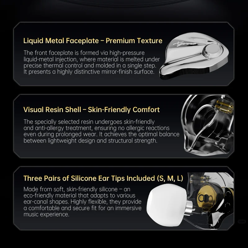 【CCA Xyrra】1DD+1BA Hybrid in-Ear Monitor Headphones IEM Earphones