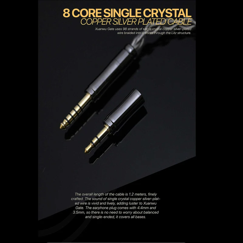 【Tangzu Xuanwu Gate】1DD+4BA+2EST In-ear Monitors HIFI Hybrid Driver Headphones