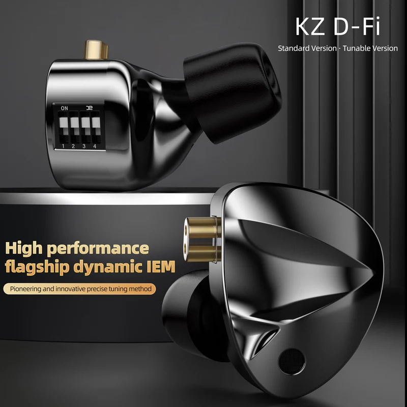 【KZ D-Fi】in Ear Monitor Headphone Dual Magnetic Circuit Dual Cavity Dynamic Wired Earbud HiFi IEM