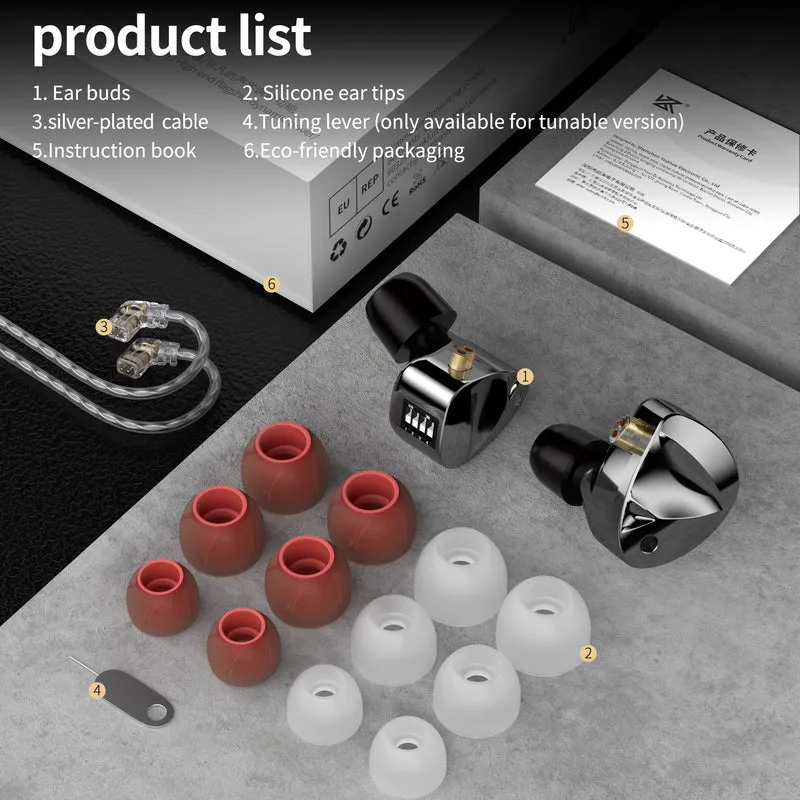 【KZ D-Fi】in Ear Monitor Headphone Dual Magnetic Circuit Dual Cavity Dynamic Wired Earbud HiFi IEM
