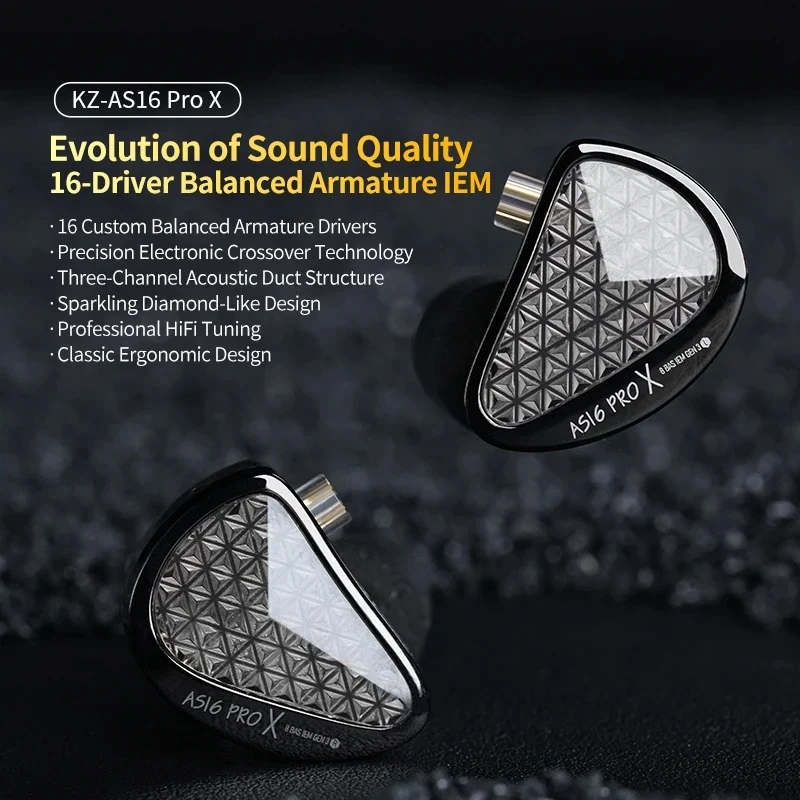 KZ AS16 Pro X IEM With Mic