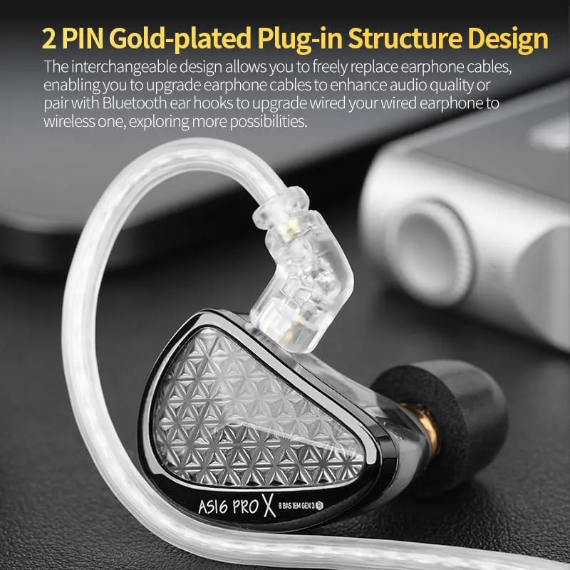 KZ AS16 Pro X IEM With Mic
