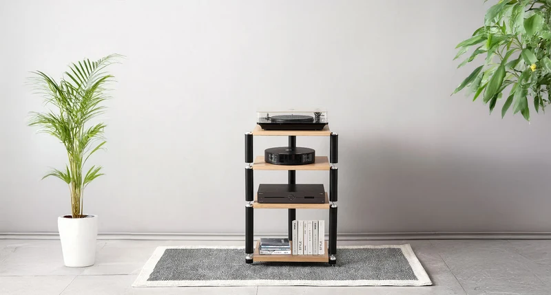 NORSTONE COPENHAGEN III | Module trois pour meuble audio haute-fidélité (Noir/Chêne)