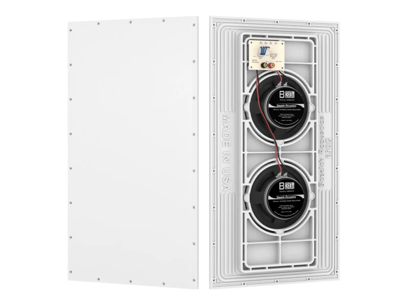 STEALTH ACOUSTICS LR30W-EA - Caisson de basses 4 Woofers 8'' Invisible (Deux unités)