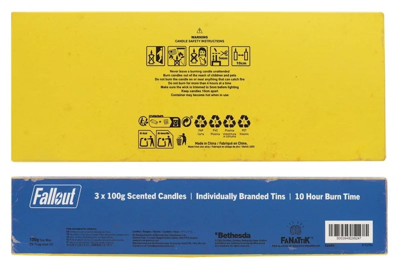 Coffret de 3 bougies parfumées Fallout Vault Dweller's