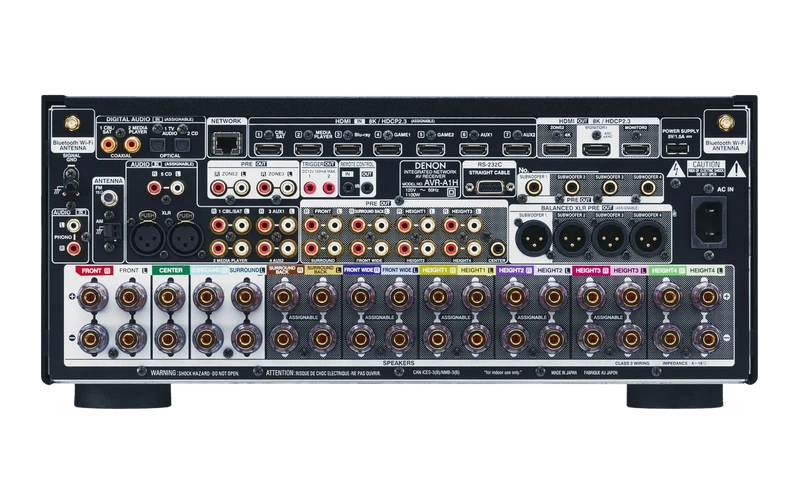 Denon AVR-A1H | Récepteur cinéma maison 15.4, 150Watts, 8K, HEOS