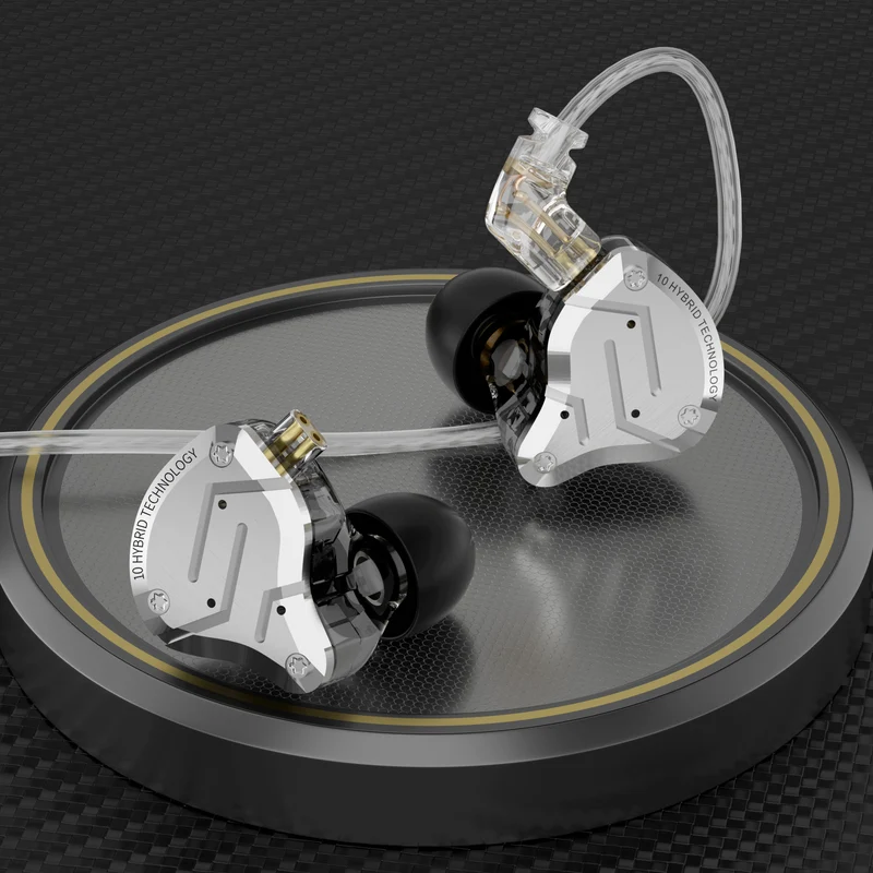 【KZ ZS10 Pro】4BA+1DD Hybrid In Ear Monitors Headphones