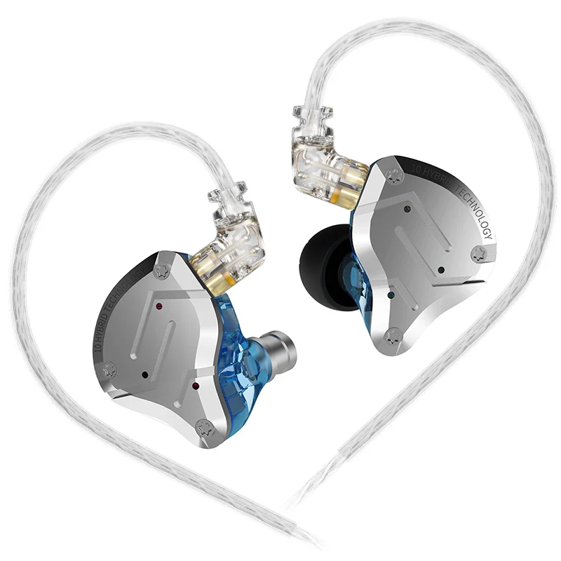 【KZ ZS10 Pro】4BA+1DD Hybrid In Ear Monitors Headphones