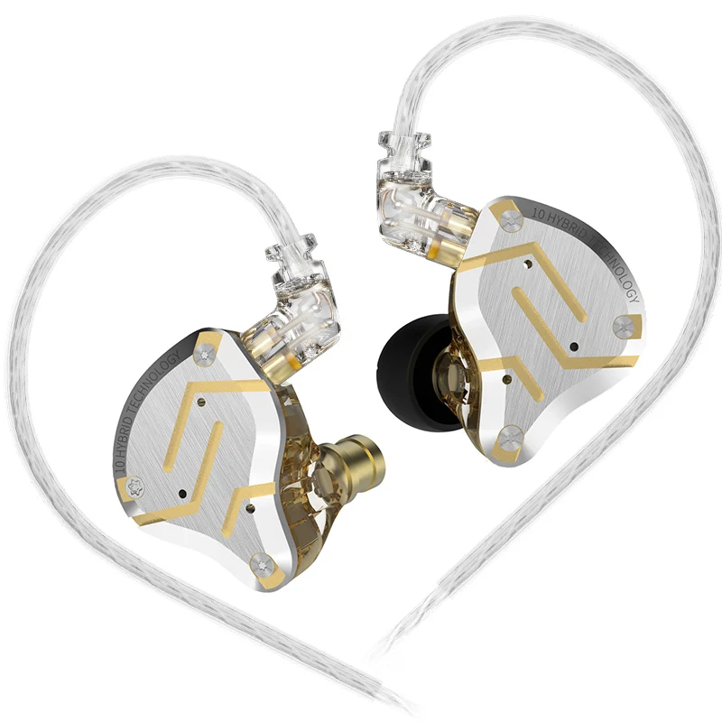 【KZ ZS10 Pro】4BA+1DD Hybrid In Ear Monitors Headphones