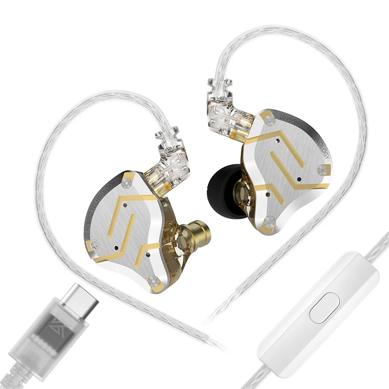【KZ ZS10 Pro】4BA+1DD Hybrid In Ear Monitors Headphones