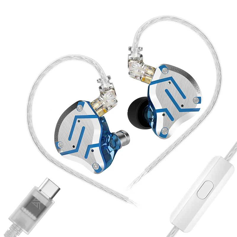 【KZ ZS10 Pro】4BA+1DD Hybrid In Ear Monitors Headphones