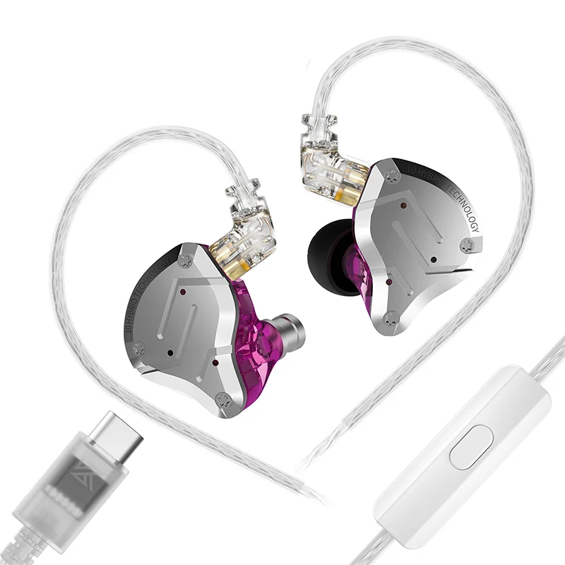 【KZ ZS10 Pro】4BA+1DD Hybrid In Ear Monitors Headphones