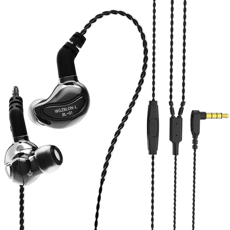 【WGZBLON BL01】10mm Carbon Diaphragm Dynamic Driver In Ear Earphone Earbuds