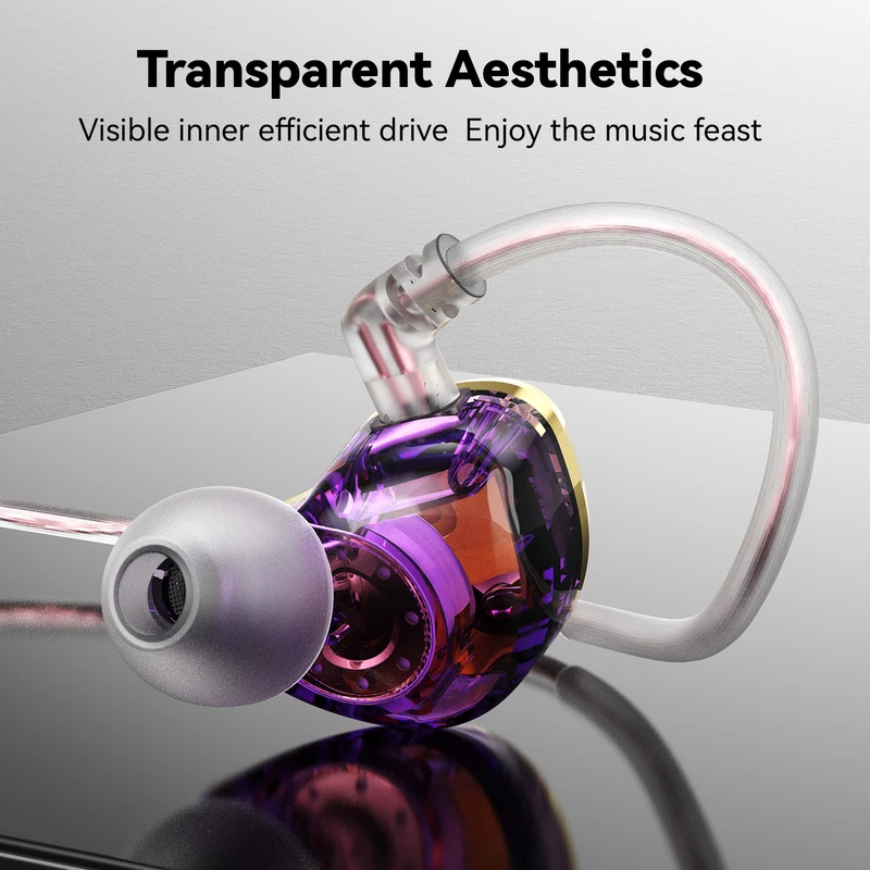 【TKZK TK02】Dual Magnetic Circuit DD In-ear Monitors IEM Headphones Wired Gaming Earbuds