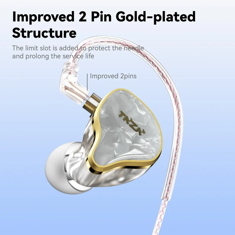 【TKZK TK02】Dual Magnetic Circuit DD In-ear Monitors IEM Headphones Wired Gaming Earbuds